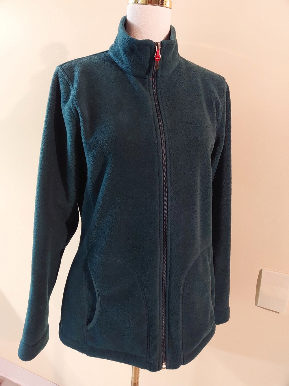 Woolrich Teal Green Full-Zip Fleece Jacket